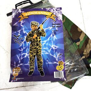 Camo Commando Child Halloween Costume Size 12-14 NWT NOS
